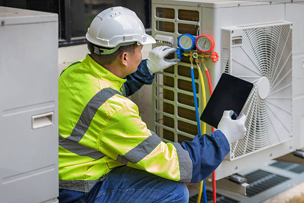 Professional Hvac technician working in Rio, VA